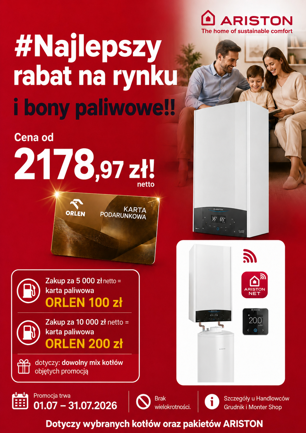 PROMOCJA MIESIĄCA kotły ARISTON 